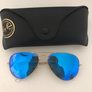 Ray Ban Aviator Blue Flash sunglasses